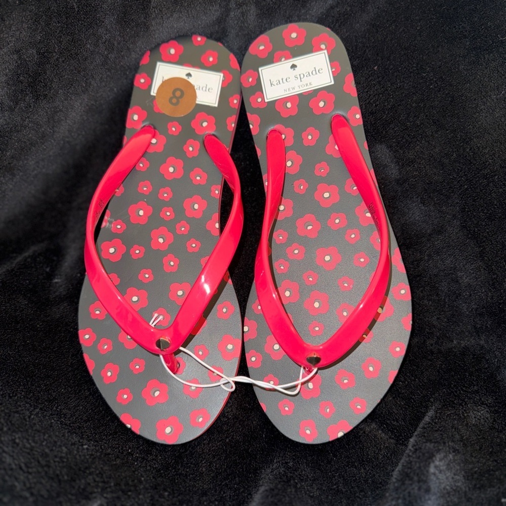 Kate Spade Red Floral Sandals* New 7US Women’s